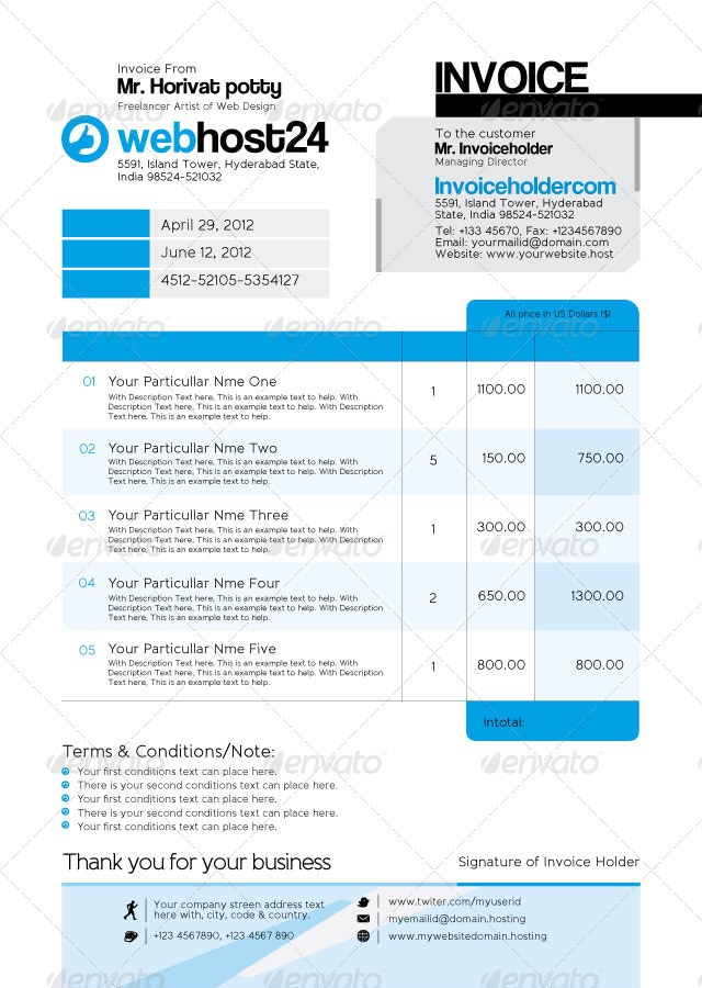 VISԴļ retro-invoices-with-business-cards