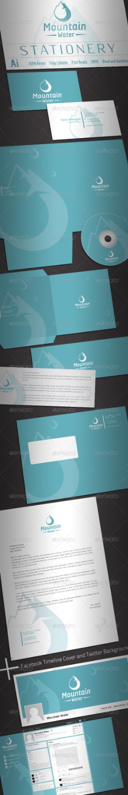 VISԴļ mountain-water-stationery