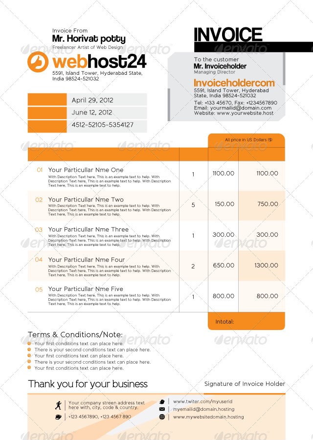 VISԴļ retro-invoices-with-business-cards