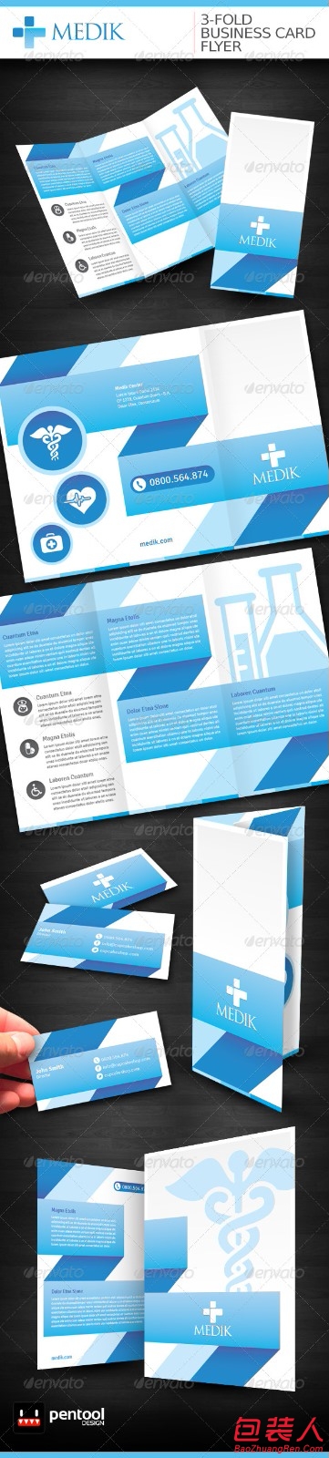VISԴļ medik-3foldbusiness-cardflyer