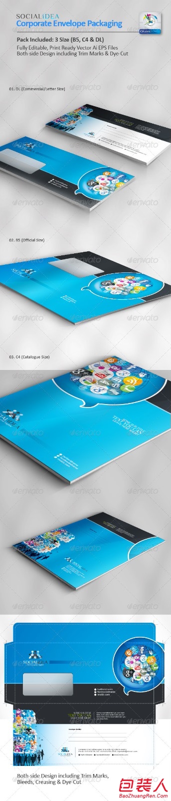VISԴļ socialidea-corporate-social-media-envelope-