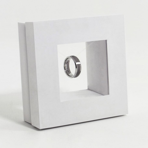 戒指盒型精装盒包装结构外观设计展开图